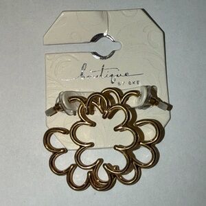 BKE Gold Floral Earrings